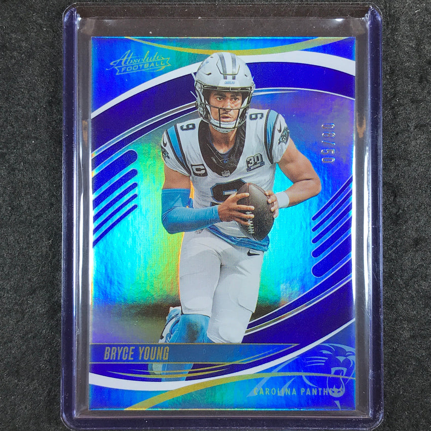 2025 Absolute Football BRYCE YOUNG Base Blue Spectrum 8/50 #80