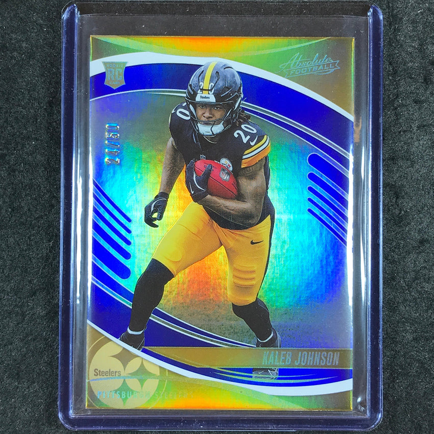 2025 Absolute Football KALEB JOHNSON Rookie Base Blue Spectrum 24/50 #148