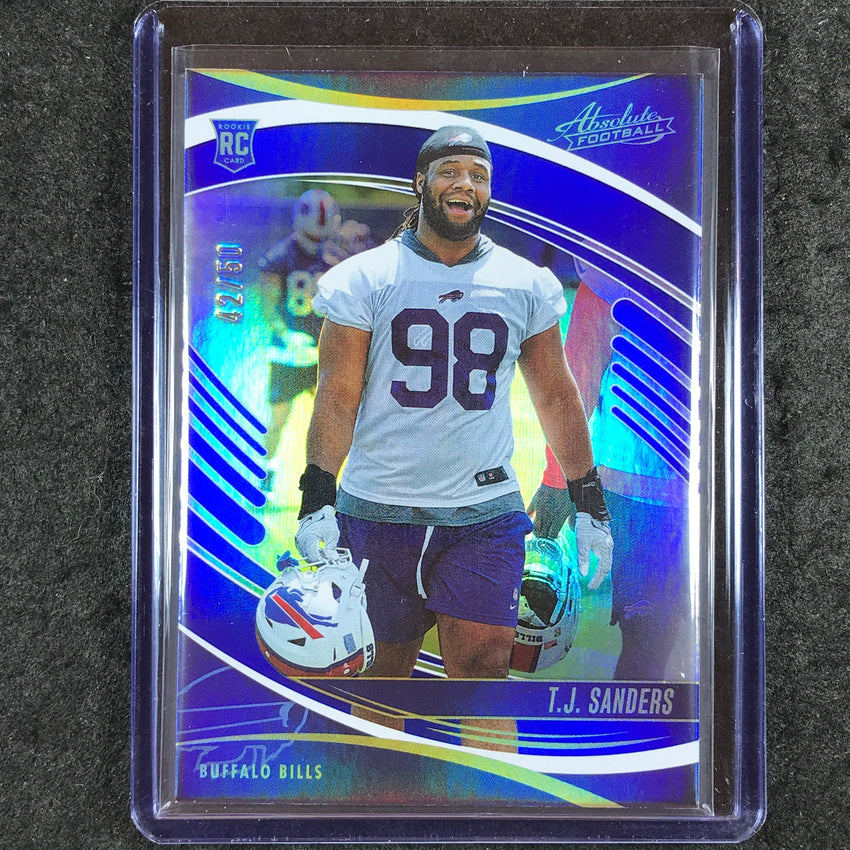 2025 Absolute Football T.J. SANDERS Rookie Base Blue Spectrum 42/50 #180