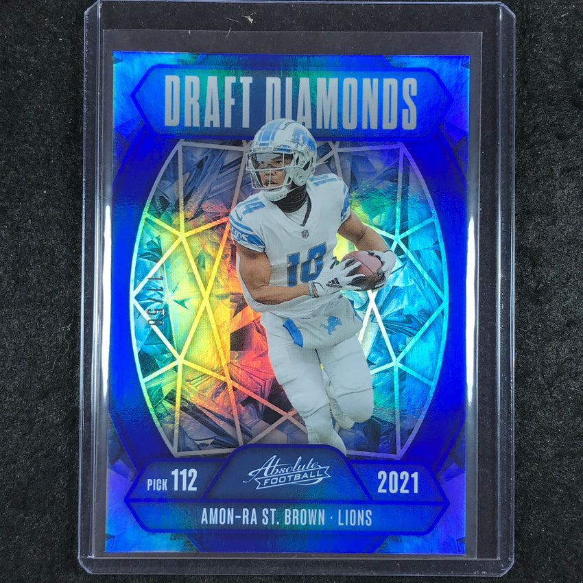 2025 Absolute Football AMON-RA ST. BROWN Draft Diamonds Blue 11/50 #ASB