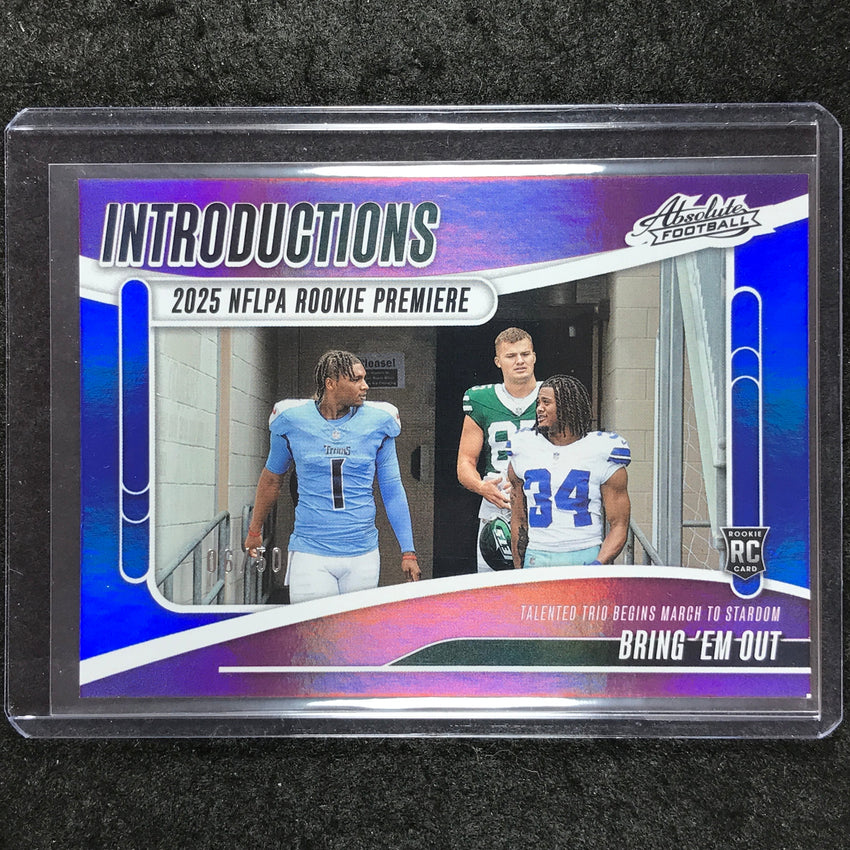2025 Absolute Football WARD TAYLOR BLUE Introductions Rookie Blue 6/50 #CWD