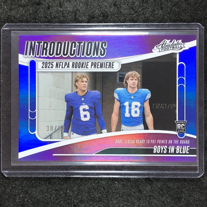 2025 Absolute Football DART TESLAA Introductions Rookie Blue 38/50 #JDT