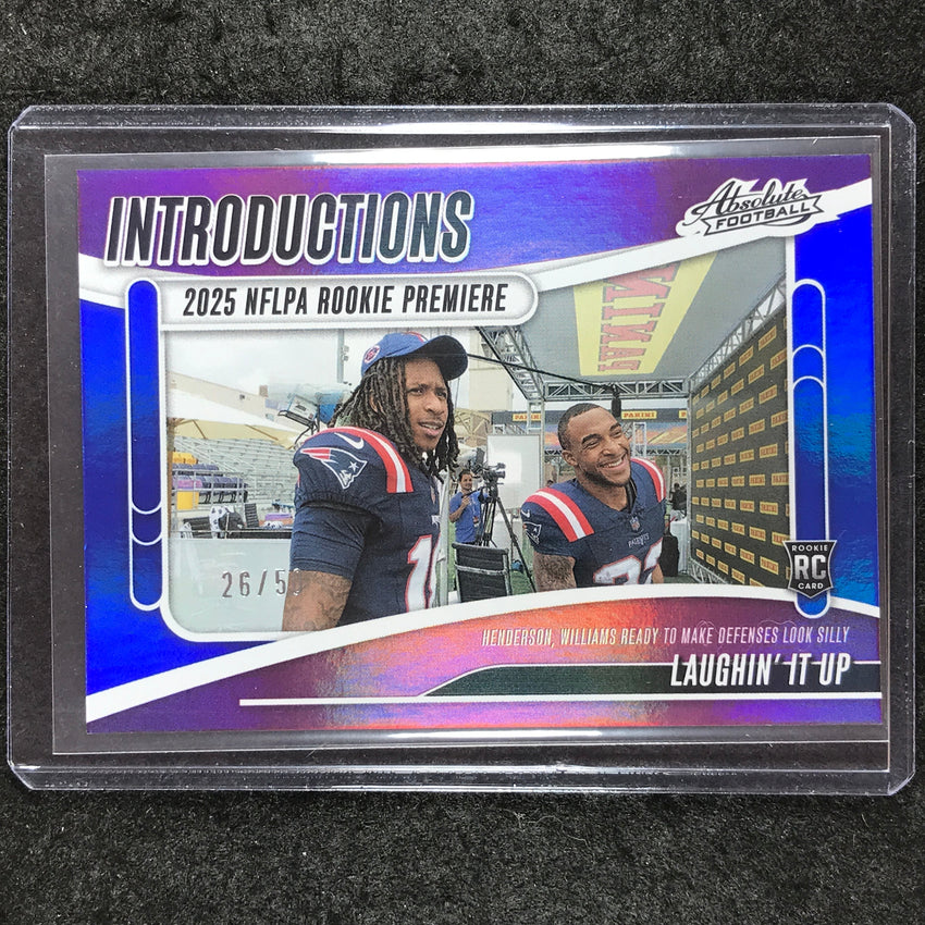 2025 Absolute Football WILLIAMS HENDERSON Introductions Rookie Blue 26/50 #THN