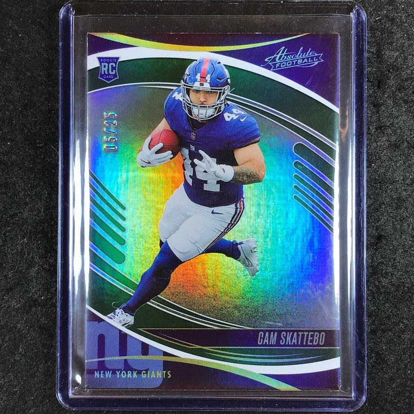 2025 Absolute Football CAM SKATTEBO Rookie Base Green Spectrum 5/25 #110
