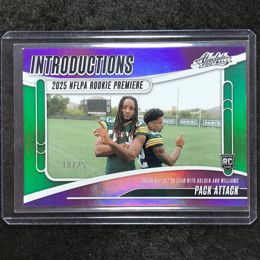 2025 Absolute Football WILLIAMS GOLDEN Introductions Rookie Green 18/25 #SWS