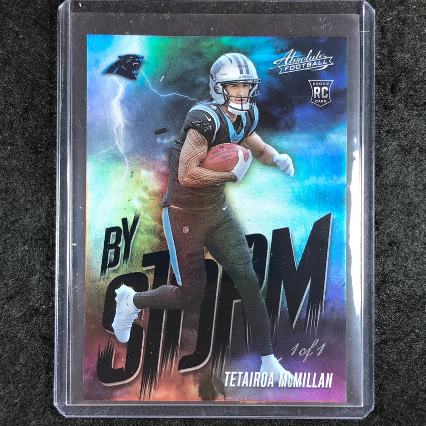 2025 Absolute Football TETAIROA MCMILLAN By Storm Rookie Black 1/1 #16