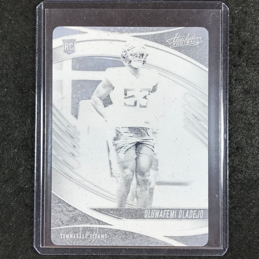 2025 Absolute OLUWAFEMI OLADEJO Rookie Base Printing Plate Black 1/1 #165