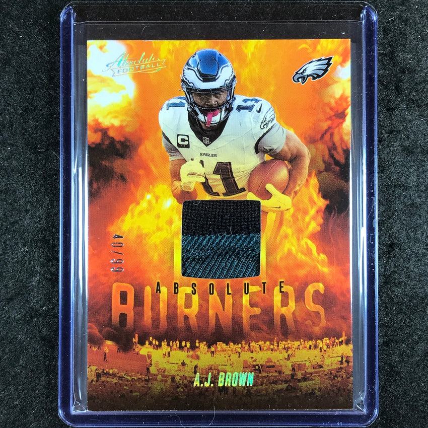 2025 Absolute Football A.J. BROWN Absolute Burners Patch Relic Gold 40/99