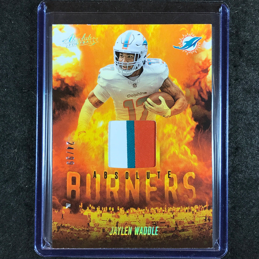 2025 Absolute Football JAYLEN WADDLE Absolute Burners Patch Relic Gold 24/99
