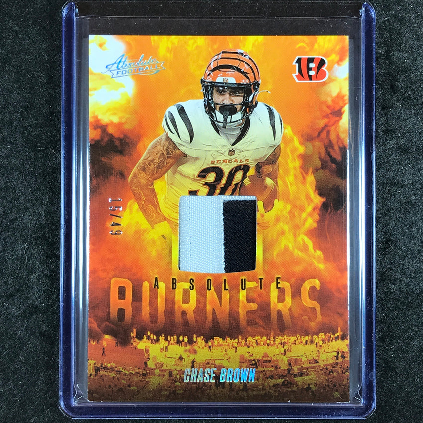 2025 Absolute Football CHASE BROWN Absolute Burners Patch Relic Silver 15/49