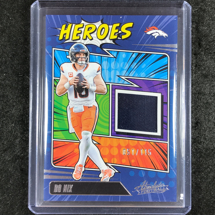 2025 Absolute Football BO NIX Absolute Heroes Memorabilia Jersey Relic 51/115