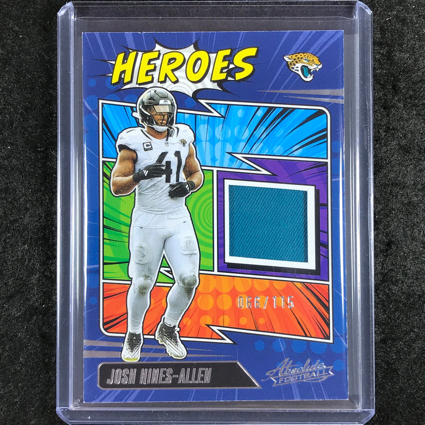 2025 Absolute JOSH HINES-ALLEN Absolute Heroes Memorabilia Jersey 66/115