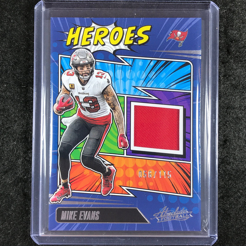 2025 Absolute Football MIKE EVANS Absolute Heroes Memorabilia Jersey 56/115