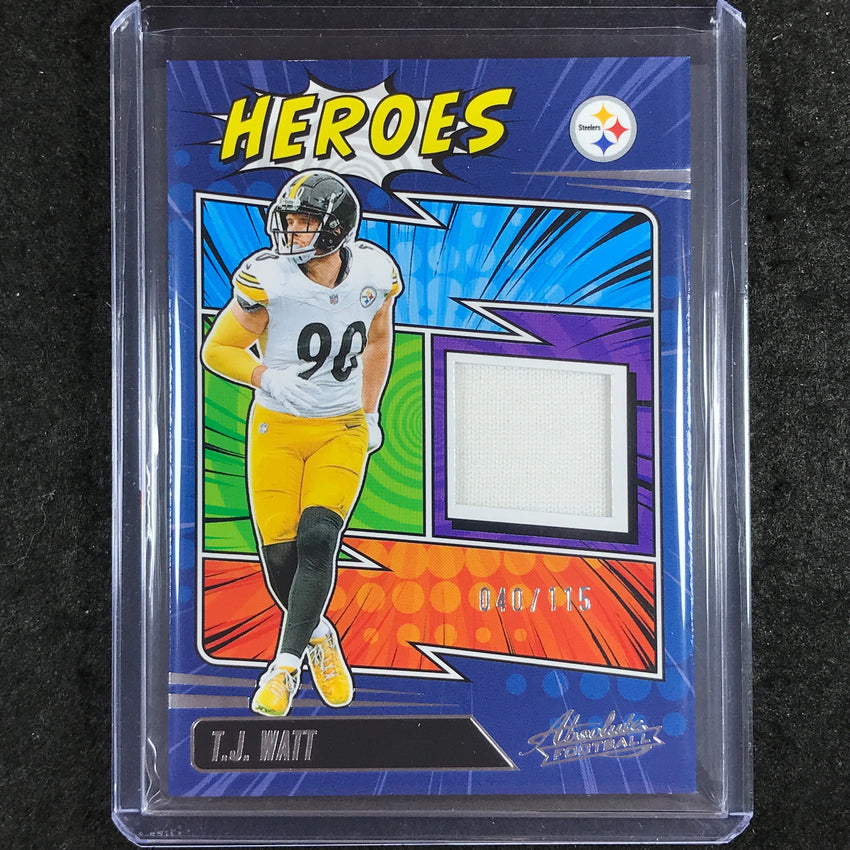 2025 Absolute Football T.J. WATT Absolute Heroes Memorabilia Jersey Relic 40/115