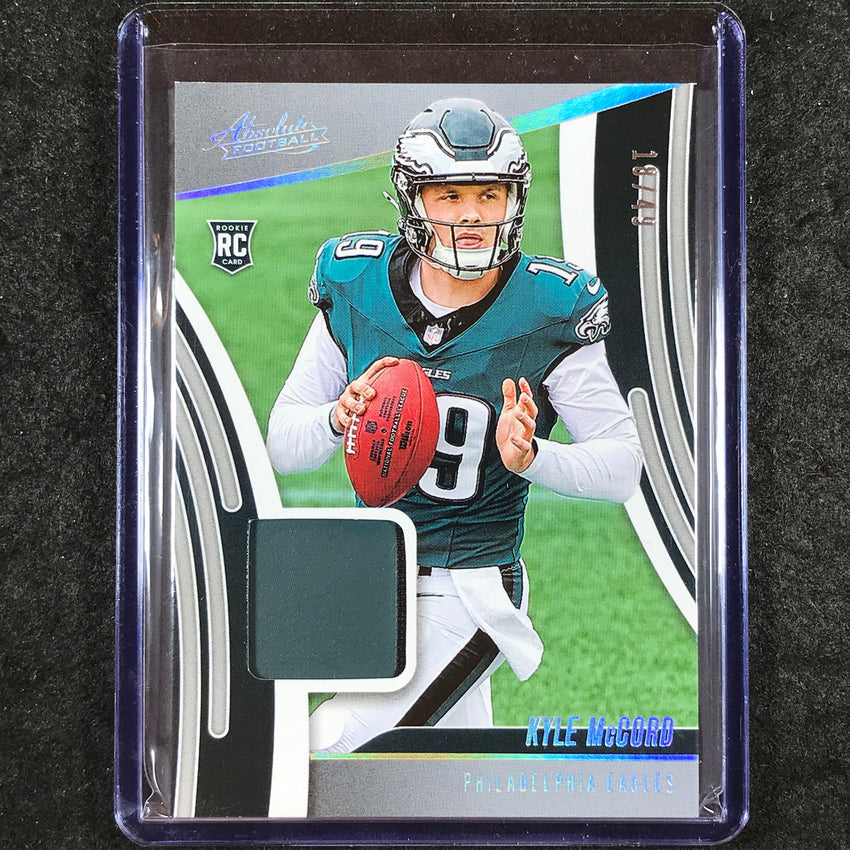 2025 Absolute Football KYLE MCCORD Absolute Rookie Materials Patch Silver 18/49