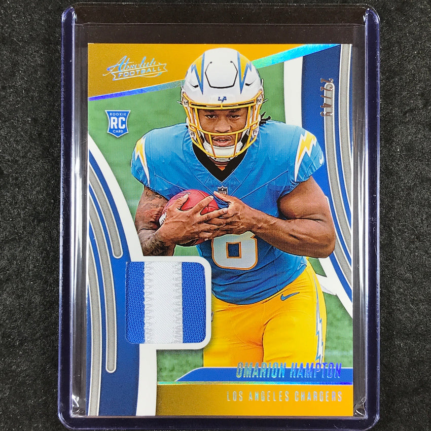 2025 Absolute OMARION HAMPTON Absolute Rookie Materials Patch Silver 22/49