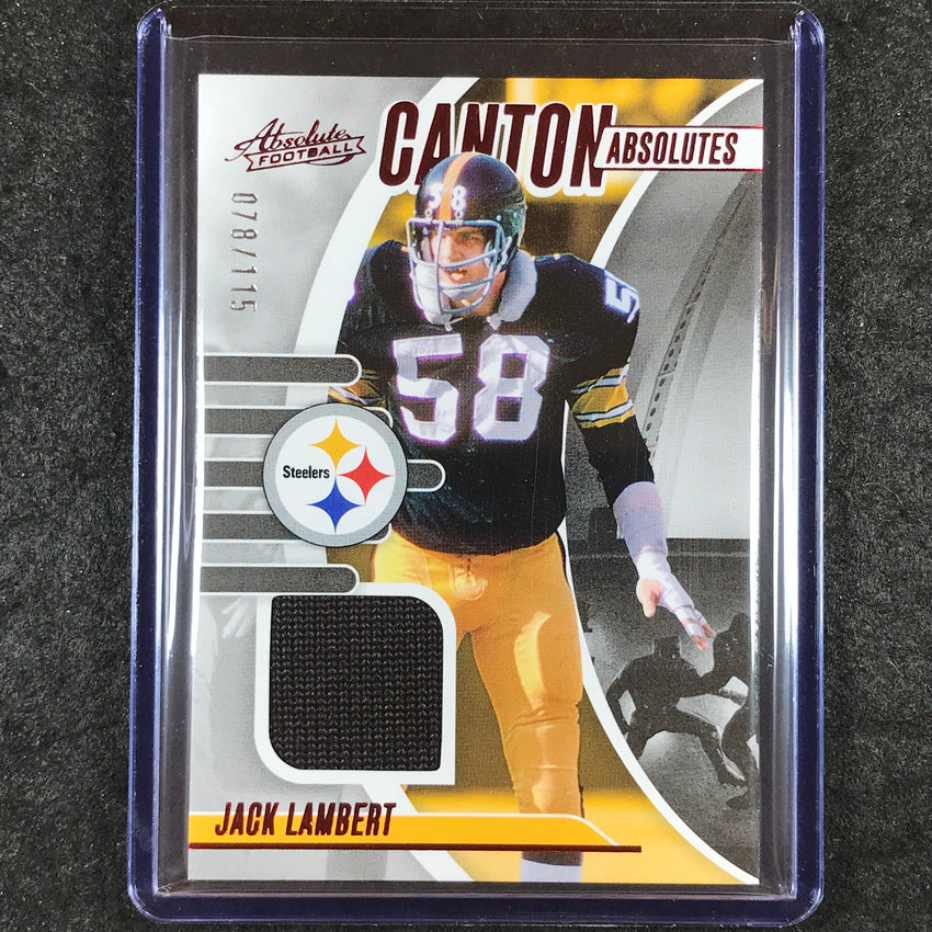 2025 Absolute Football JACK LAMBERT Canton Absolutes Jersey Relic 78/115