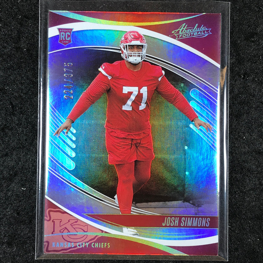 2025 Absolute Football JOSH SIMMONS Rookie Base Silver Spectrum /375 #146