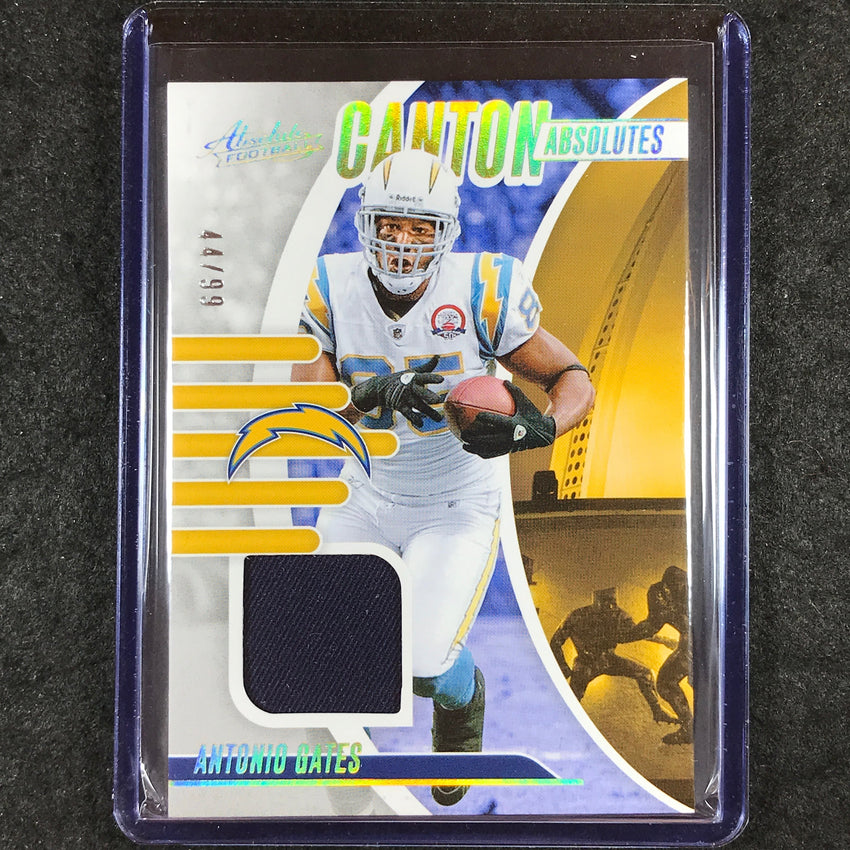 2025 Absolute Football ANTONIO GATES Canton Absolutes Jersey Relic Gold 44/99