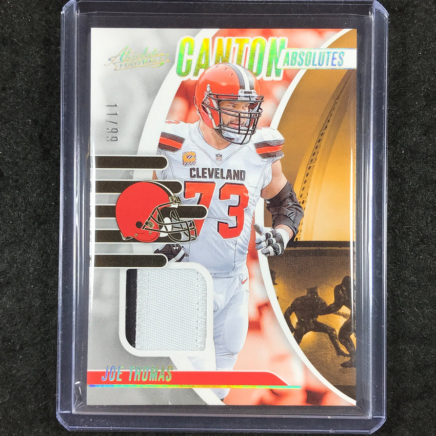 2025 Absolute Football JOE THOMAS Canton Absolutes Patch Relic Gold 11/99