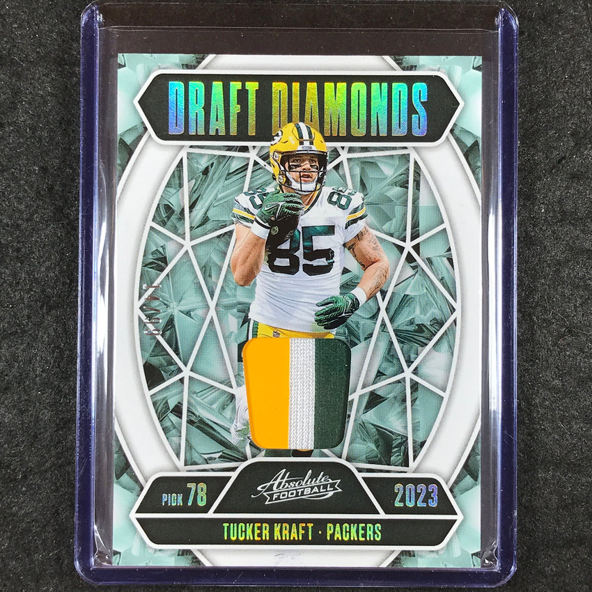 2025 Absolute Football TUCKER KRAFT Draft Diamonds Jerseys Patch Gold 14/99