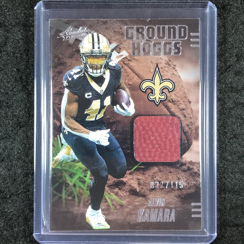 2025 Absolute Football ALVIN KAMARA Ground Hoggs Materials Ball Relic 22/115