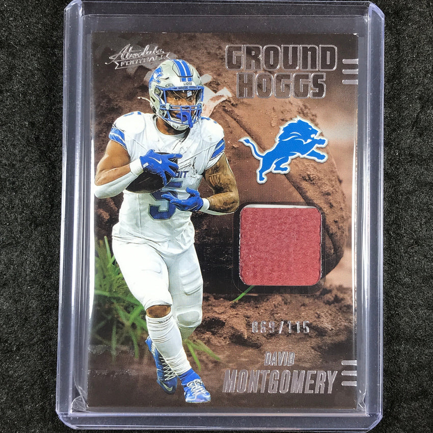 2025 Absolute Football DAVID MONTGOMERY Ground Hoggs Materials Ball Relic 69/115