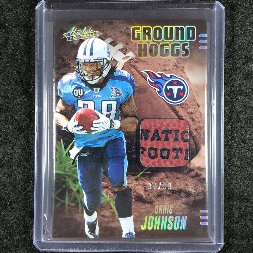 2025 Absolute Football CHRIS JOHNSON Ground Hoggs Materials Ball Gold 34/99
