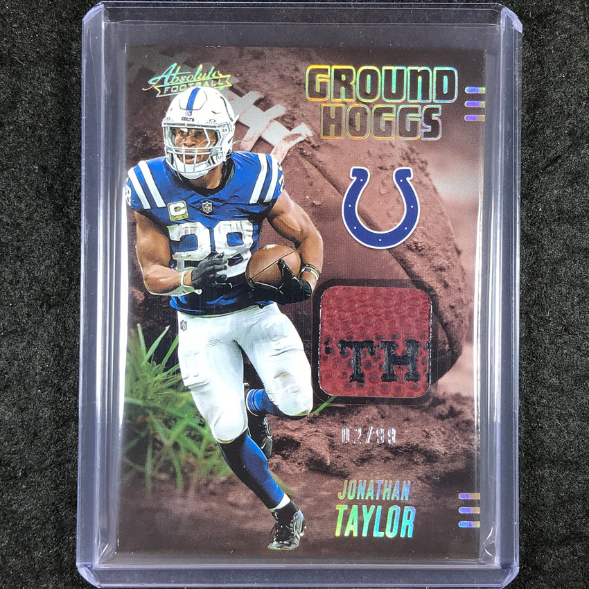 2025 Absolute Football JONATHAN TAYLOR Ground Hoggs Materials Ball Gold 2/99