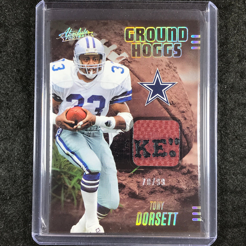 2025 Absolute Football TONY DORSETT Ground Hoggs Materials Ball Relic Gold 78/99