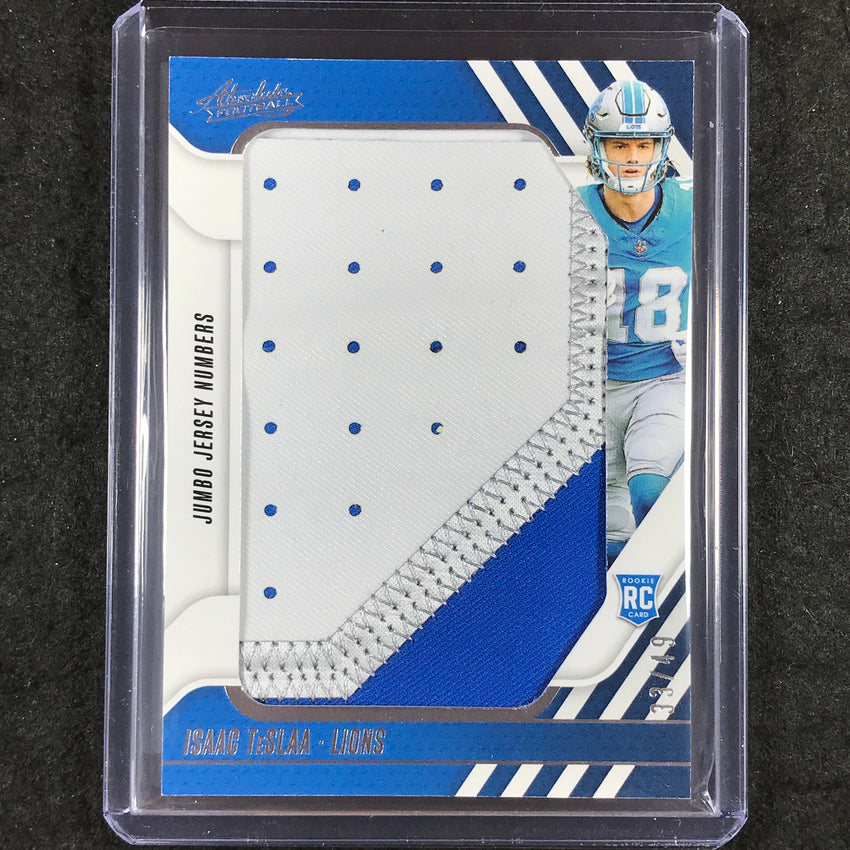 2025 Absolute Football ISAAC TESLAA Jumbo Jersey Number Rookie Patch 33/49