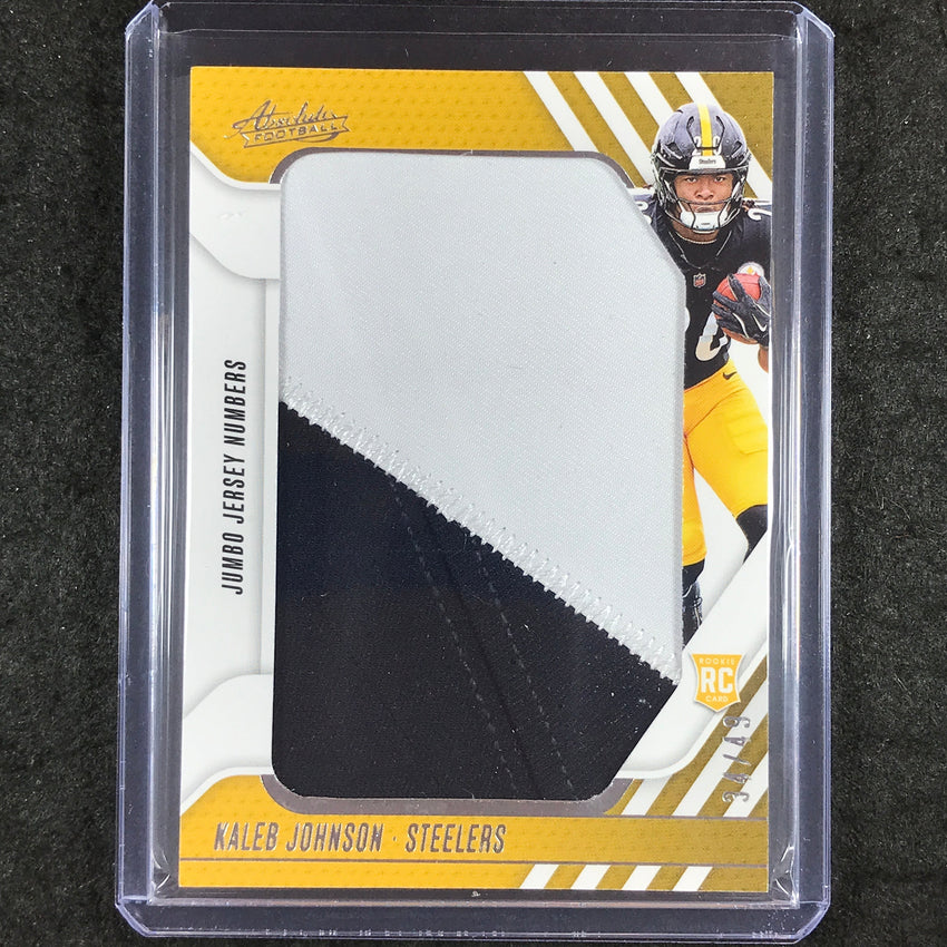 2025 Absolute Football KALEB JOHNSON Jumbo Jersey Number Rookie Patch 34/49