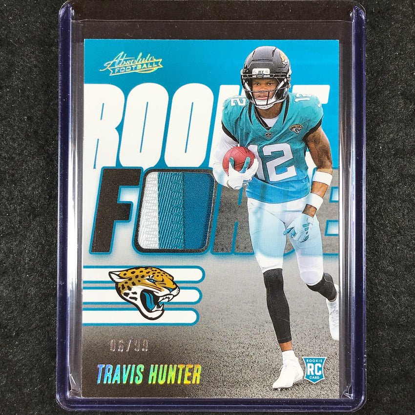 2025 Absolute Football TRAVIS HUNTER Rookie Force Patch Relic Gold 6/99