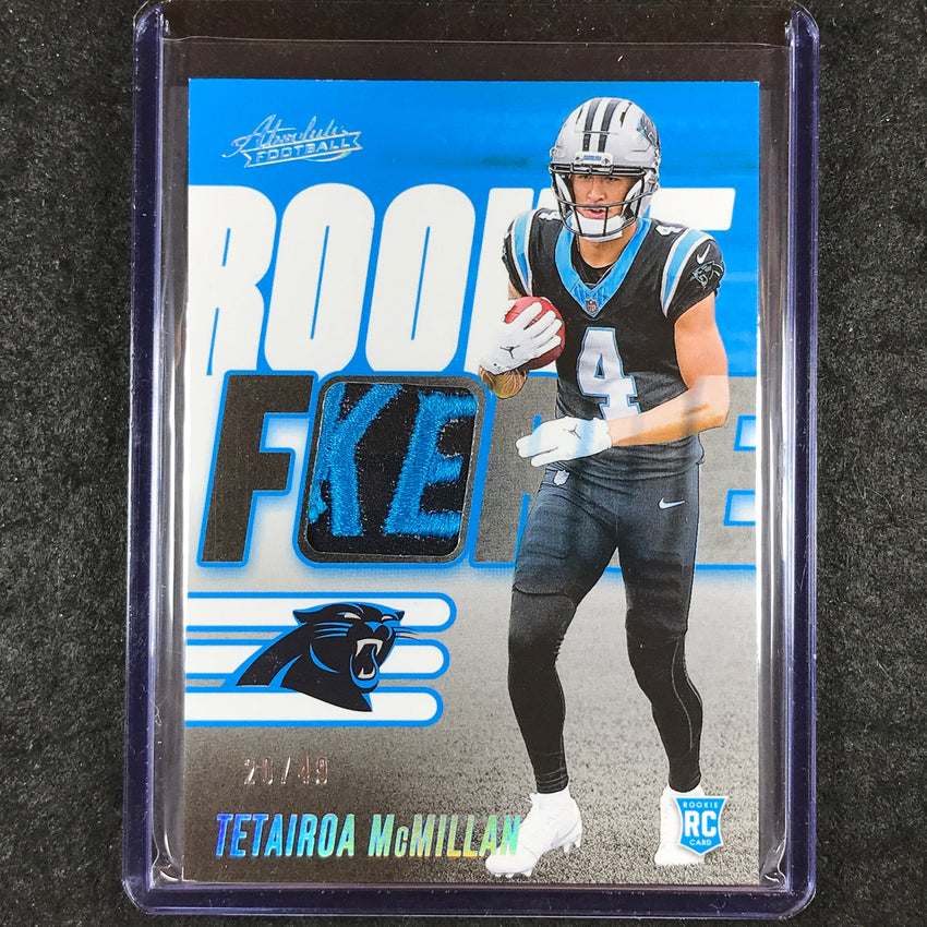 2025 Absolute Football TETAIROA MCMILLAN Rookie Force Patch Relic Silver 20/49