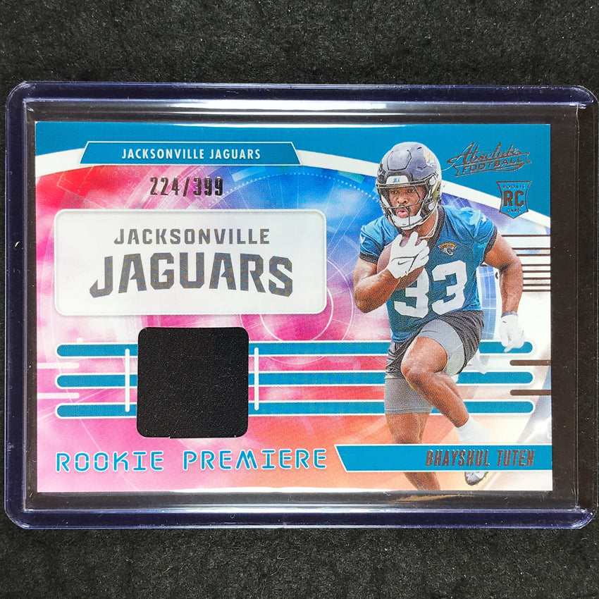 2025 Absolute Football BHAYSHUL TUTEN Rookie Premiere Materials Jersey 224/399