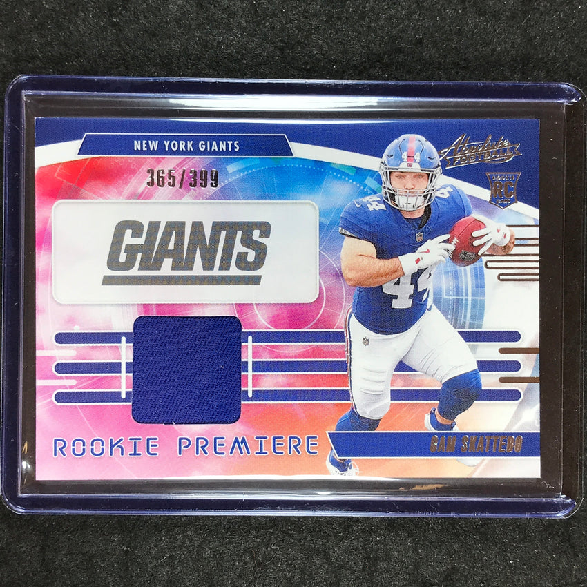 2025 Absolute Football CAM SKATTEBO Rookie Premiere Materials Jersey 365/399