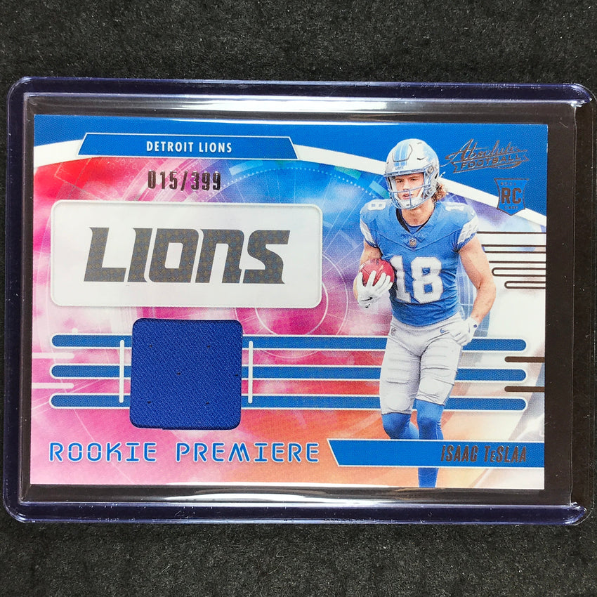 2025 Absolute Football ISAAC TESLAA Rookie Premiere Materials Jersey 15/399