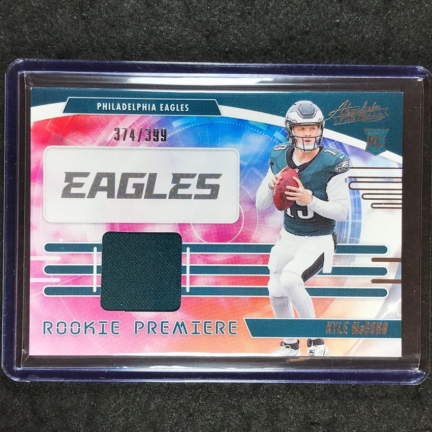 2025 Absolute Football KYLE MCCORD Rookie Premiere Materials Jersey 374/399