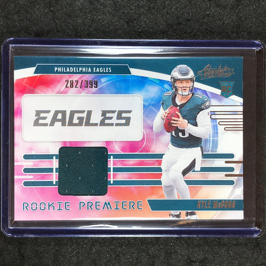2025 Absolute Football KYLE MCCORD Rookie Premiere Materials Jersey 282/399
