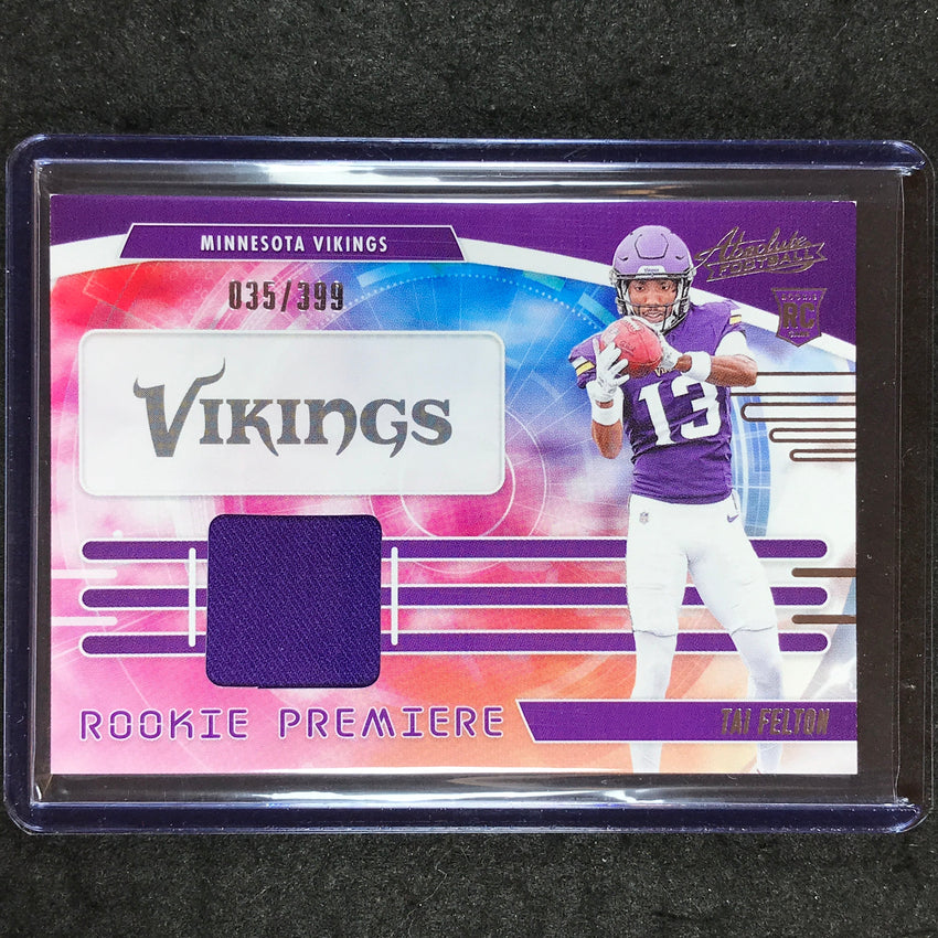2025 Absolute Football TAI FELTON Rookie Premiere Materials Jersey Relic 35/399