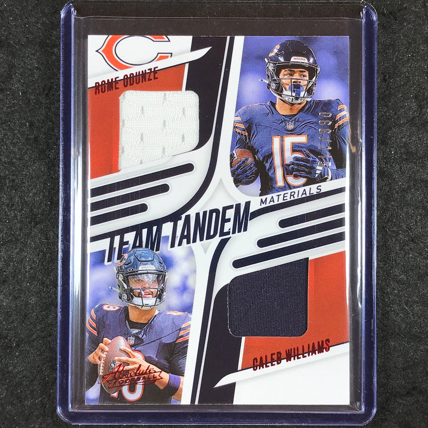 2025 Absolute Football ODUNZE WILLIAMS Team Tandem Materials Jersey Relic 66/115
