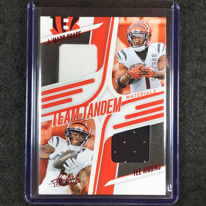 2025 Absolute Football CHASE HIGGINS Team Tandem Materials Jersey Relic 6/115