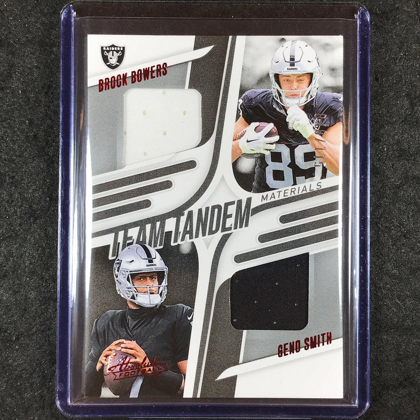 2025 Absolute Football BOWERS SMITH Team Tandem Materials Jersey Relic 48/115