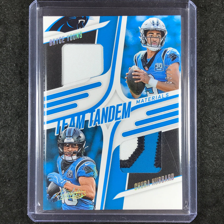 2025 Absolute Football YOUNG HUBBARD Team Tandem Materials Patch Gold 14/99
