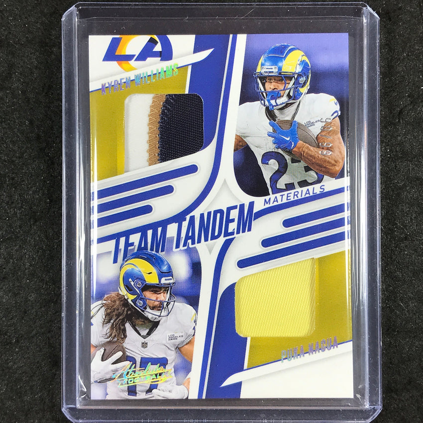2025 Absolute Football WILLIAMS NACUA Team Tandem Materials Patch Gold 90/99