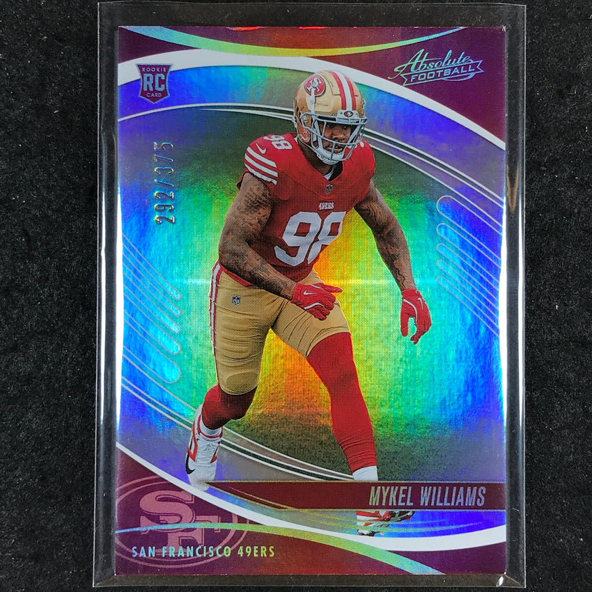 2025 Absolute Football MYKEL WILLIAMS Rookie Base Silver Spectrum /375 #161