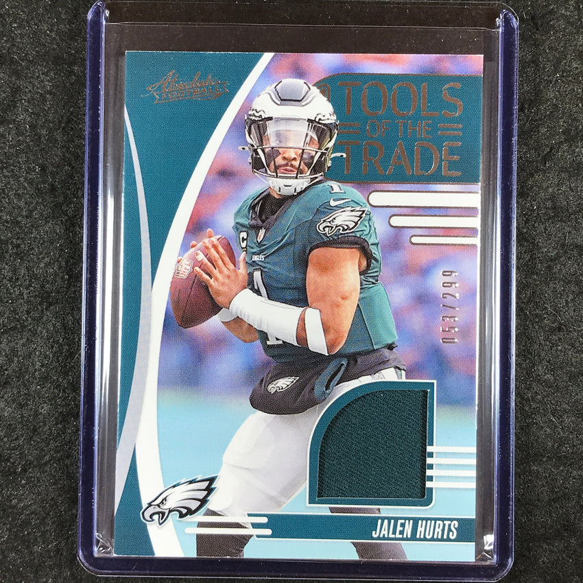 2025 Absolute Football JALEN HURTS Tools of the Trade Jersey Relic 53/299