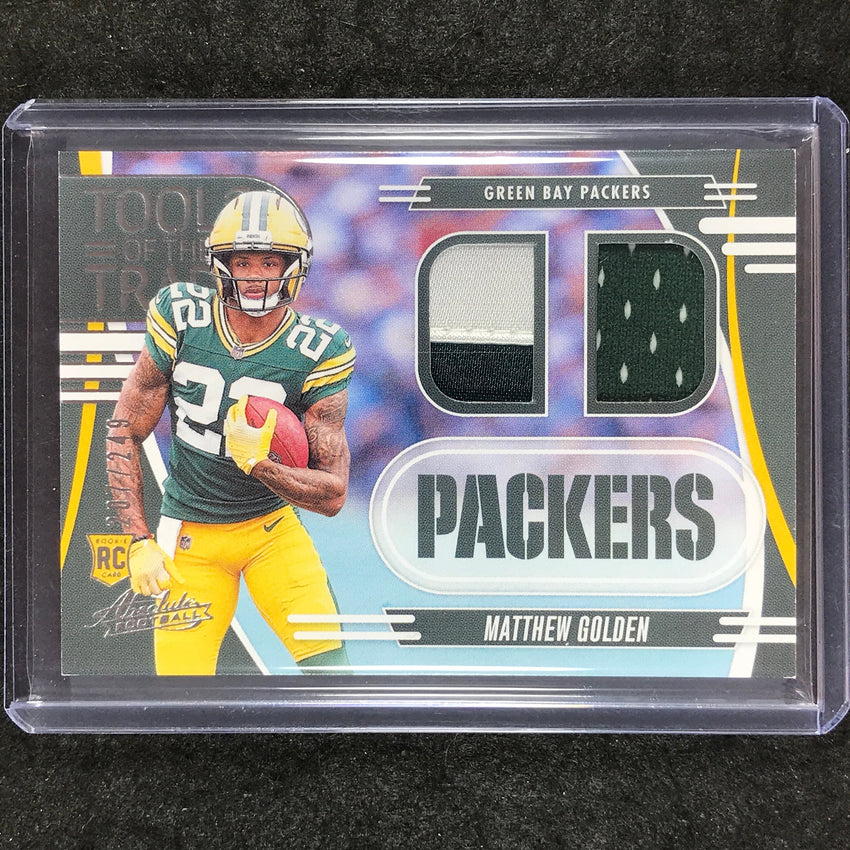 2025 Absolute MATTHEW GOLDEN Tools of the Trade Rookie Patch Double 207/249