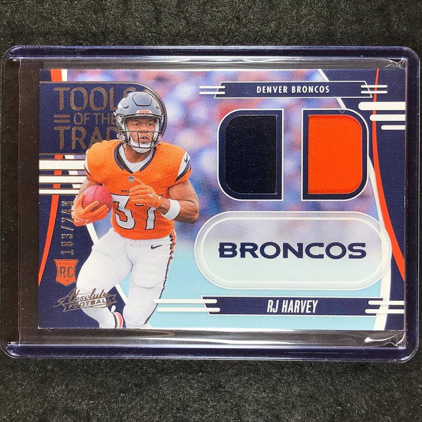 2025 Absolute Football RJ HARVEY Tools of the Trade Rookie Jersey Double 183/249