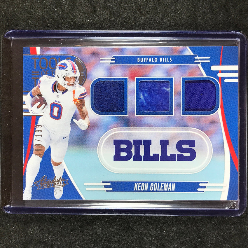 2025 Absolute Football KEON COLEMAN Tools of the Trade Jersey Triple 188/199